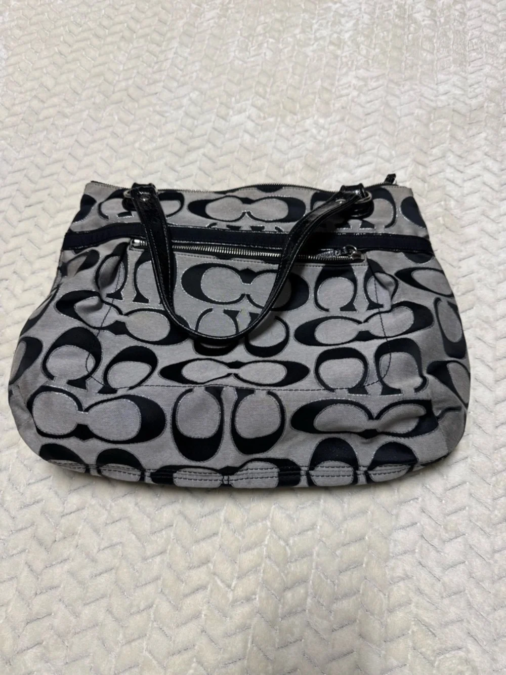 Coach Black and Gray Women's Bag